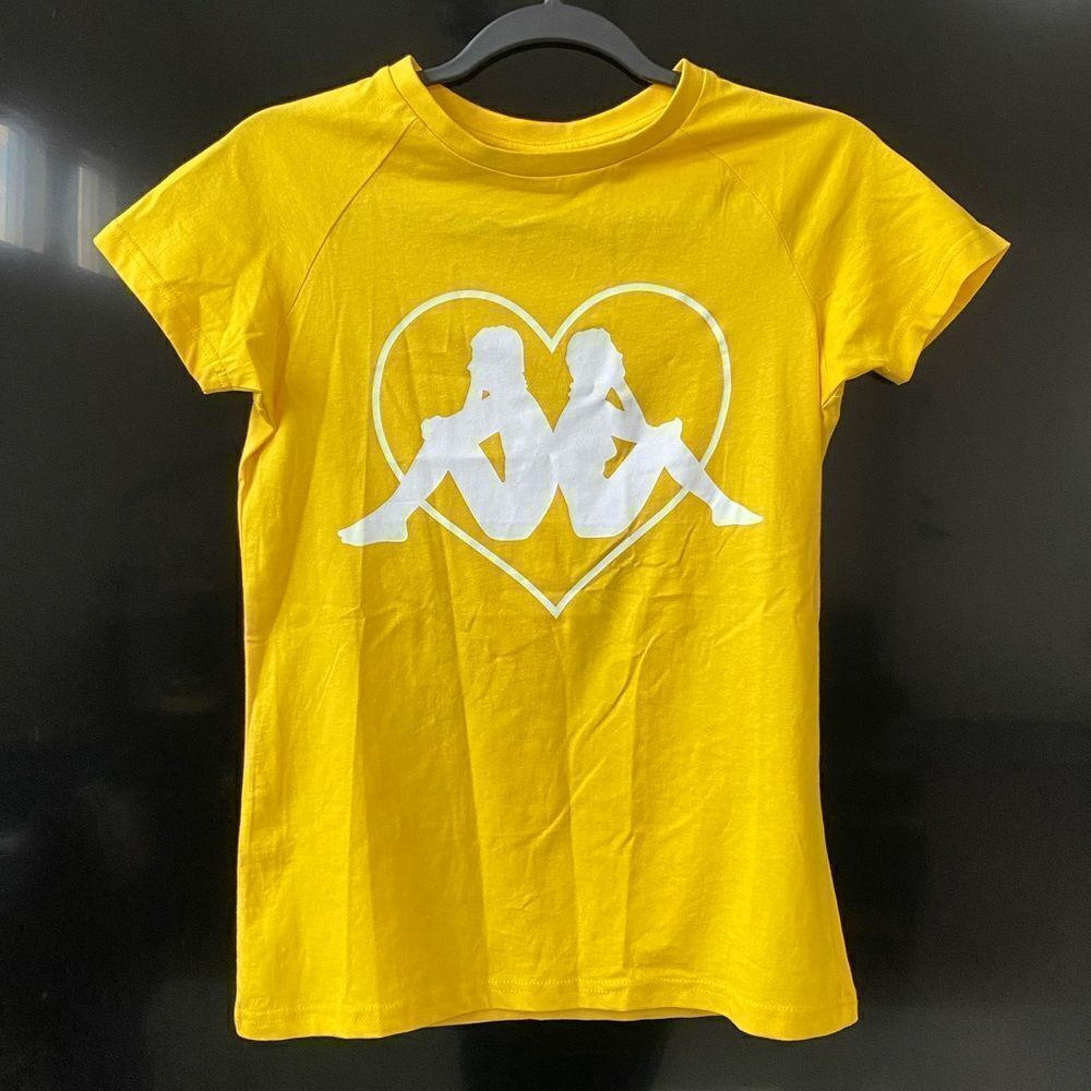 NWT Kappa Yellow Heart Short Sleeve Tee